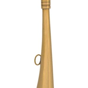 sans marque EA - Corne plate Compiègne 12 cm laiton poli - cornes de chasse & sifflets