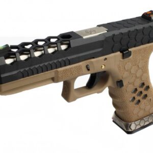 AW CUSTOM - Réplique GBB VX0111 hex cut Tan/Noir - airsoft - répliques de poing
