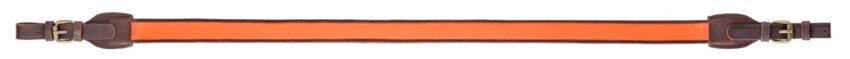 Bretelle carabine en cuir orange antidérapante – Country Sellerie - Vue principale
