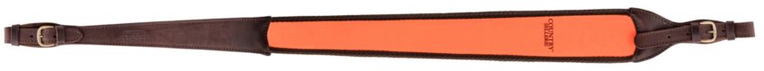 Bretelle carabine en cuir orange – Country Sellerie - Vue principale