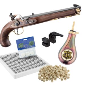 Davide PEDERSOLI & C - Pack Pistolet Kentucky à silex cal .45 + Accessoires - armes de poing historiques