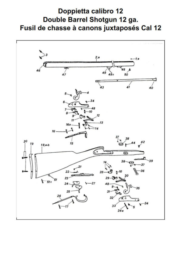 Fusil de chasse juxtaposé Classic à poudre noire cal. 12 – Image 2
