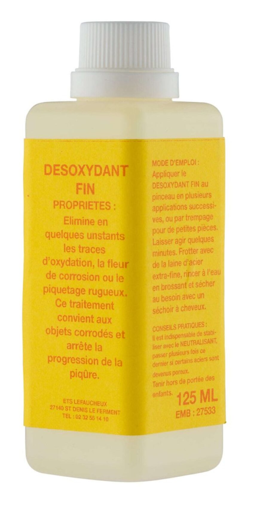 Désoxydant fin Lefaucheux en 125 ml - Vue principale