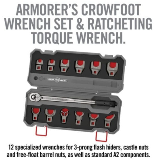 Kit pour AR15 REAL AVID MASTER-FIT Clef dynamométrique + 12 pièces – Image 2