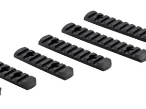 Set de 6 rails picatinny en polymère compatible M-LOK - NOIR