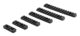 Set de 6 rails picatinny en polymère compatible M-LOK – NOIR - Vue principale
