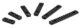 Set de 6 rails picatinny en polymère compatible M-LOK – NOIR - Vue 1