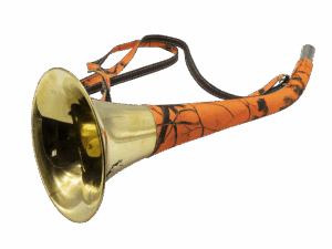 Corne Pavillon Januel Laiton Gainée Orange Camo 50cm