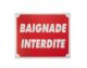 Panneau baignade interdite dim 25 x 30 cm alu - Vue principale