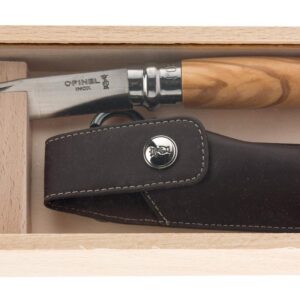 Coffret couteau Opinel numéro 8 - bois d'olivier - couteaux pliants