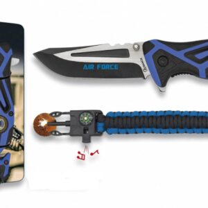 MARTINEZ ALBAINOX - COUTEAU KIT PLIANT FOS AIR FORCE + PARACORDE - couteaux de survie