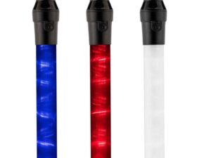 Bâton lumineux clignotant rouge ou bleu à piles