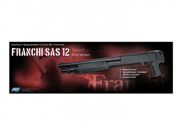 Réplique Fusil à pompe à douilles Franchi SAS 12 3-burst ressort - asg – Image 2