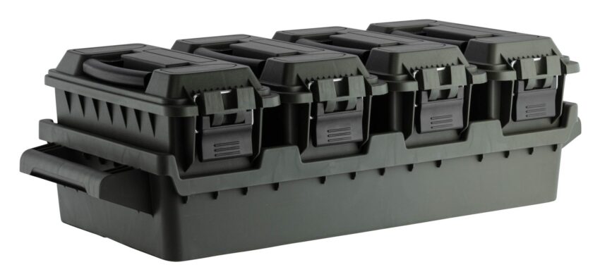 Set 4 caisses à munitions avec bac de transport - Vue principale