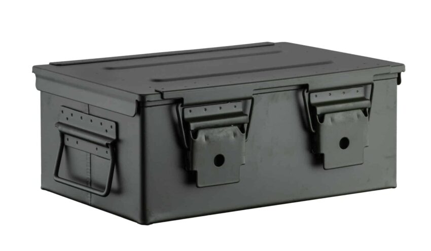 Caisse à munitions métallique verte 33x22x13cm - Vue principale