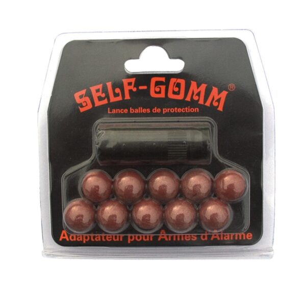 Adaptateur pour armes d'alarme + 10 projectiles Self Gomm calibre 18 mm – Image 4