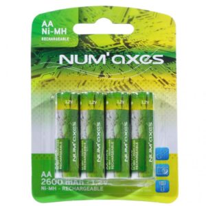 Piles rechargeables type AA HR6 1,2 v - NUM'AXES - vision nocturne & photo