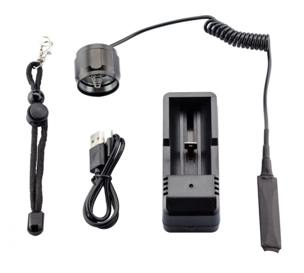 Lampe Tactique rechargeable NUM'AXES 3 Led Blanche-Rouge-Verte – Image 8