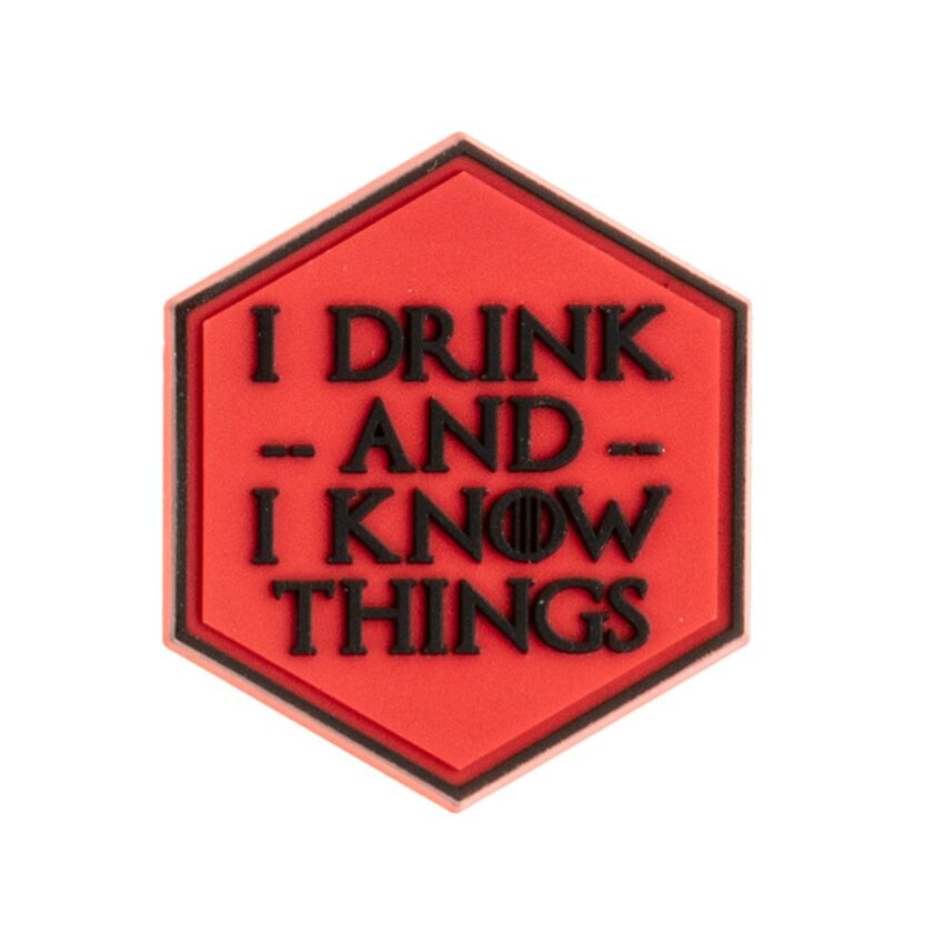 Patch Sentinel Gear I DRINK AND I KNOW THINGS - Vue principale
