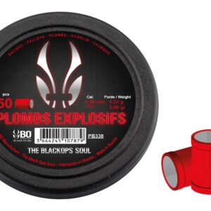 BO MANUFACTURE - Plombs Explosif The Black Ops Soul à tête plate cal. 4,5 mm - plombs & billes air comprimé