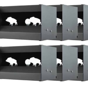 BO MANUFACTURE - Pack Cible mobile silhouettes Sangliers pour air comprimé calibre 4.5 mm (x10) - ciblerie & gongs