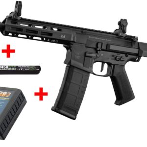 DOUBLE EAGLE - Pack complet Réplique M4 Falcon 904 AEG Mosfet et E.T.U programmable 1,3J + batterie Lipo + chargeur - airs...