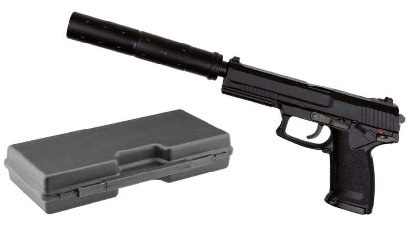 Pack pistolet GNB Mk23 + silencieux + mallette - Vue principale