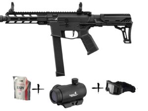 Pack de Noel replique AEG Battle X + point rouge + masque 1J