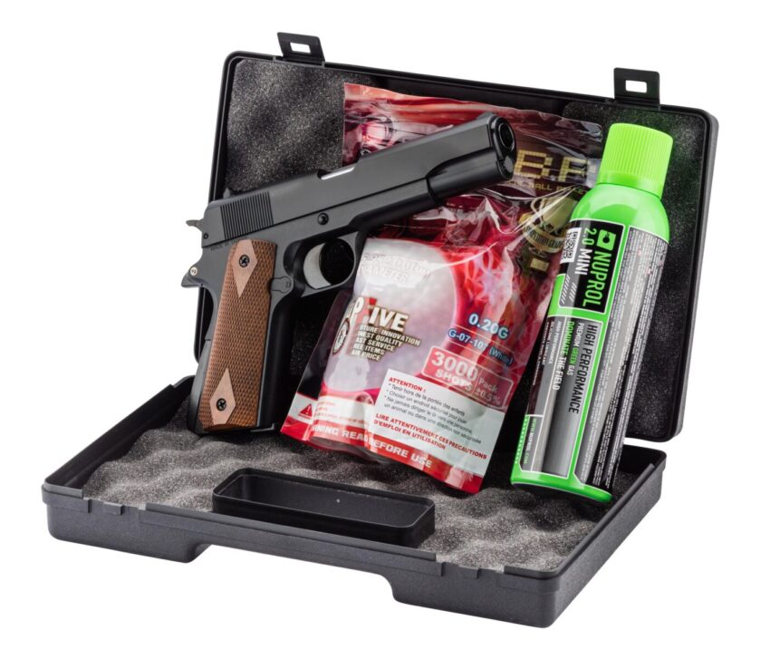 Pack GNB Gaz 1911 noir 0,5J + mallette +  billes +  gaz - Vue principale