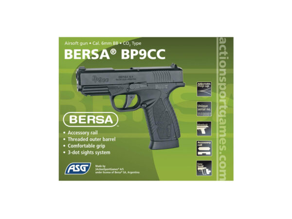 Réplique airsoft pistolet Bersa BP9CC GBB c02 – Image 4