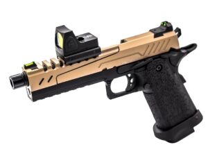 Réplique GBB gaz Hi-Capa 5.1 SPLIT Noir / Tan 1,0J + point rouge BDS