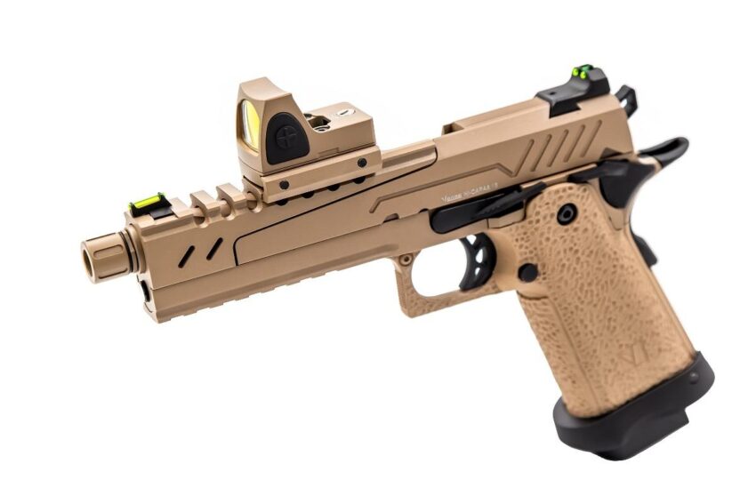 Réplique GBB gaz Hi-Capa 5.1 SPLIT All Tan 1,0J + point rouge BDS - Vue principale