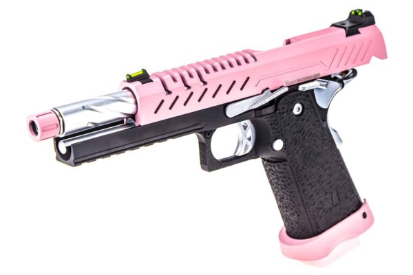 Réplique GBB gaz Hi-Capa 5.1 Noir / Rose 1,0J – Image 2