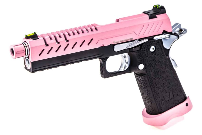 Réplique GBB gaz Hi-Capa 5.1 Noir / Rose 1,0J - Vue principale