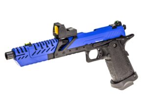 Réplique GBB gaz Hi-Capa TITAN 7 Noir / Bleu 1,0J + point rouge BDS