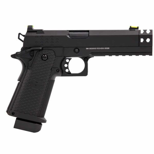 Réplique airsoft pistolet GBB  Raven Hi-Capa Hex-Comp Noir – Image 2