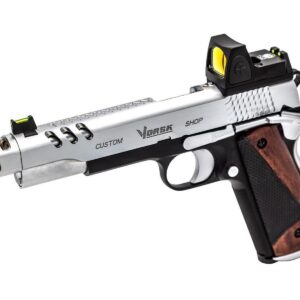 Pack GBB gaz VORSK CS Defender Pro MEU Silver/ noir + BDS + 2 chargeurs - airsoft - répliques de poing