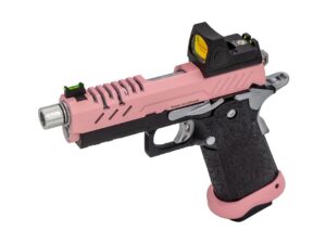 Réplique GBB gaz Vorsk Hi-Capa PRO + BDS Noir / Rose 1,0J