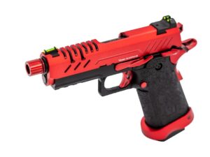 Réplique GBB gaz Vorsk Hi-Capa 3.8 PRO Noir / Rouge 1,0J
