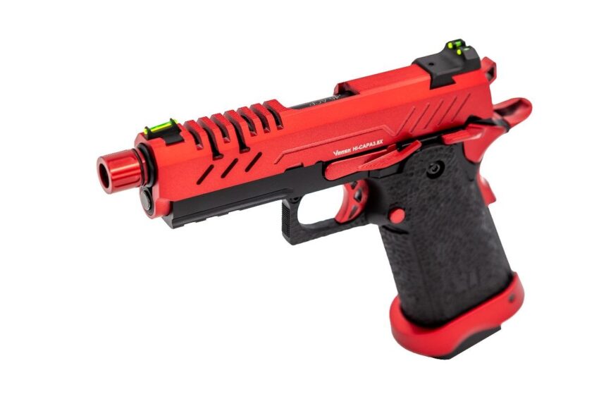 Réplique GBB gaz Vorsk Hi-Capa 3.8 PRO Noir / Rouge 1,0J - Vue principale