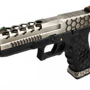 AW CUSTOM - Réplique GBB VX0100 hex cut Noir/Silver - airsoft - répliques de poing