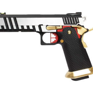 AW CUSTOM - Réplique airsoftt GBB HX2031 SEMI / FULL AUTO Noir & Chrome gaz 1.0J - répliques armes de poing