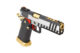 Réplique airsoftt GBB HX2031 SEMI / FULL AUTO Noir & Chrome gaz 1.0J - Vue 1