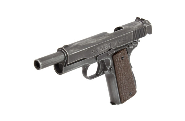 Réplique airsoft 1911 Molon Labe Grip marron gaz GBB – Image 6