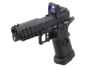 Réplique airsoft GBB HX2602 full Black gaz avec red-dot factice