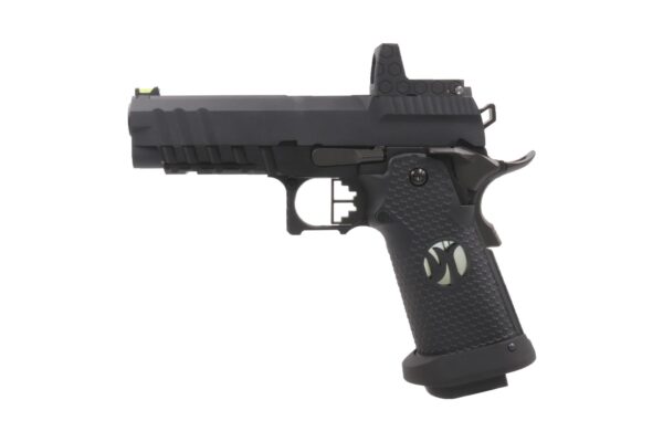 Réplique airsoft GBB HX2602 full Black gaz avec red-dot factice – Image 5
