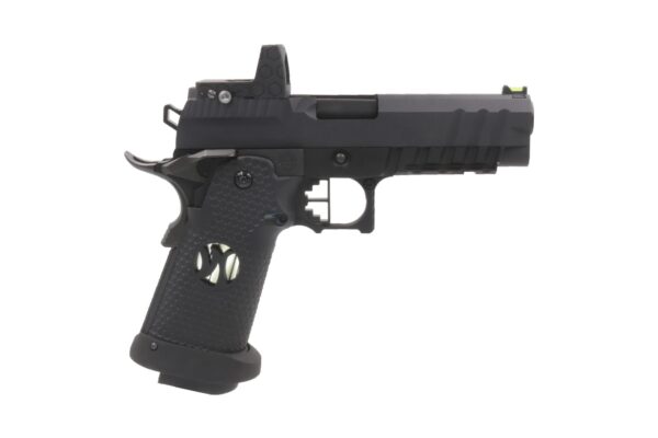 Réplique airsoft GBB HX2602 full Black gaz avec red-dot factice – Image 6