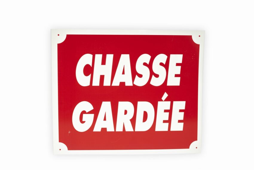 Chasse gardée dim 25 x 30 cm alu - Vue principale