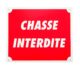 Panneau chasse interdite 25 x 30 cm en alu - Vue principale