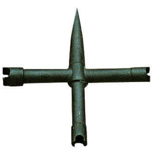 Davide PEDERSOLI & C - Clef démonte cheminée Pedersoli cruciforme universelle - accessoires poudre noire